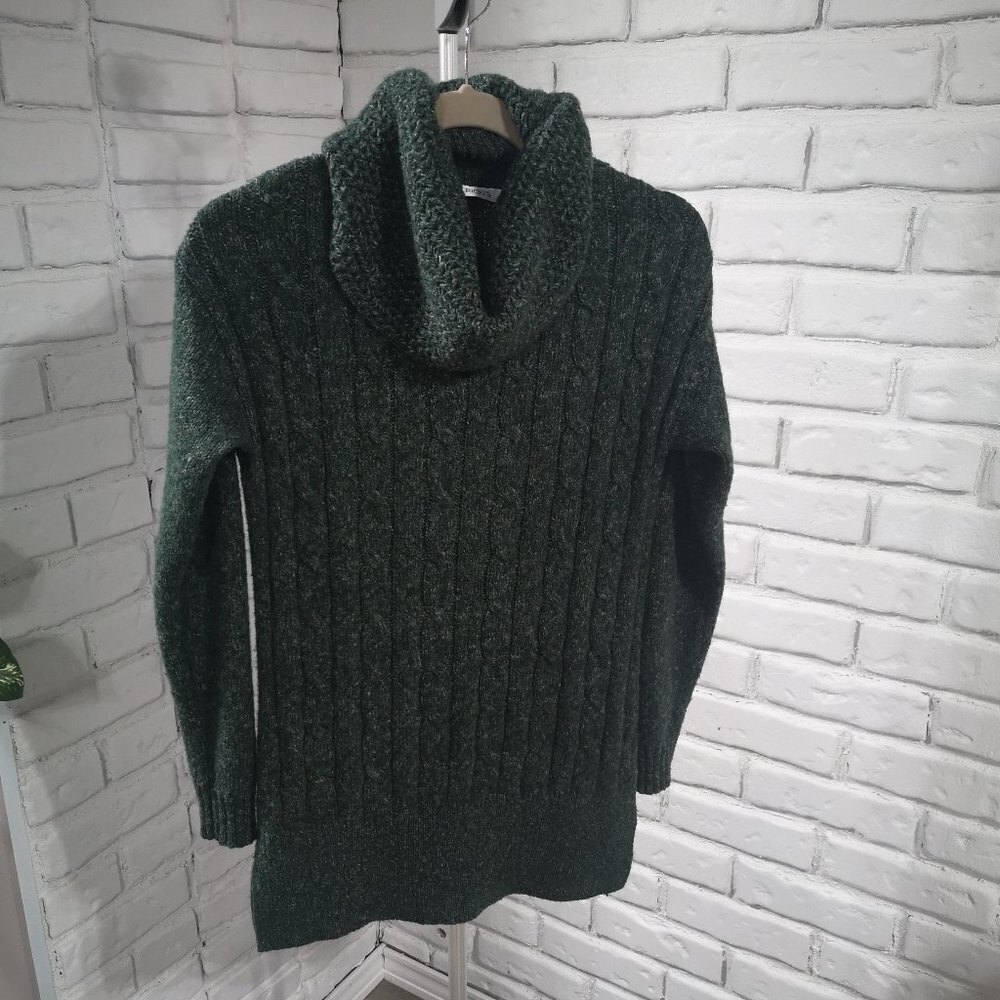 Ricki's Ladies Size XS Dark Green Cowl Neck Straight Fit Sweater/Tunic